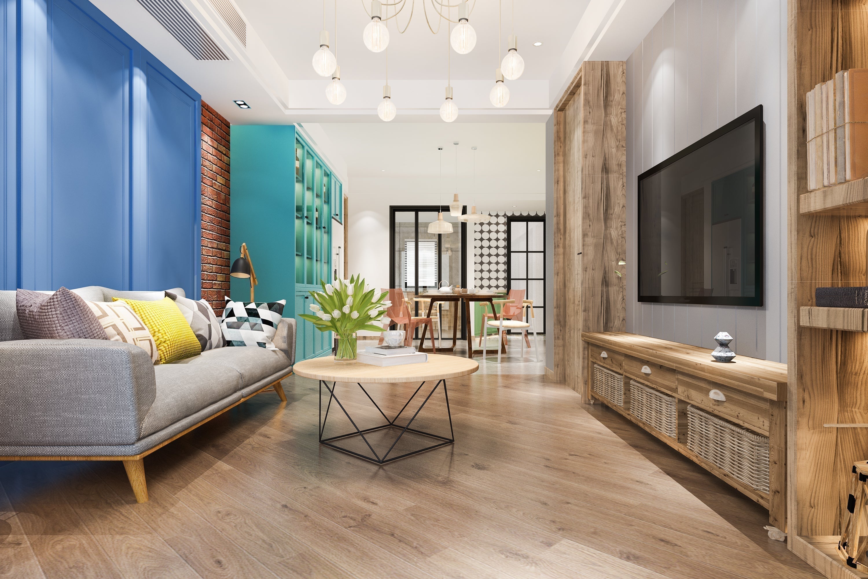 long living room layout