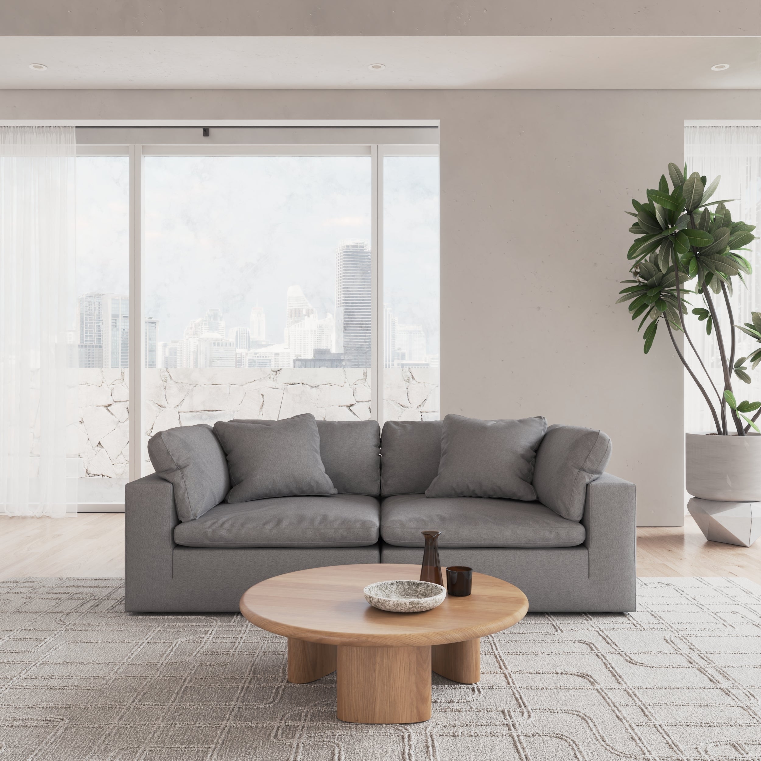 CloudForm™ 2-Seater Modular Sofa | Anthracite