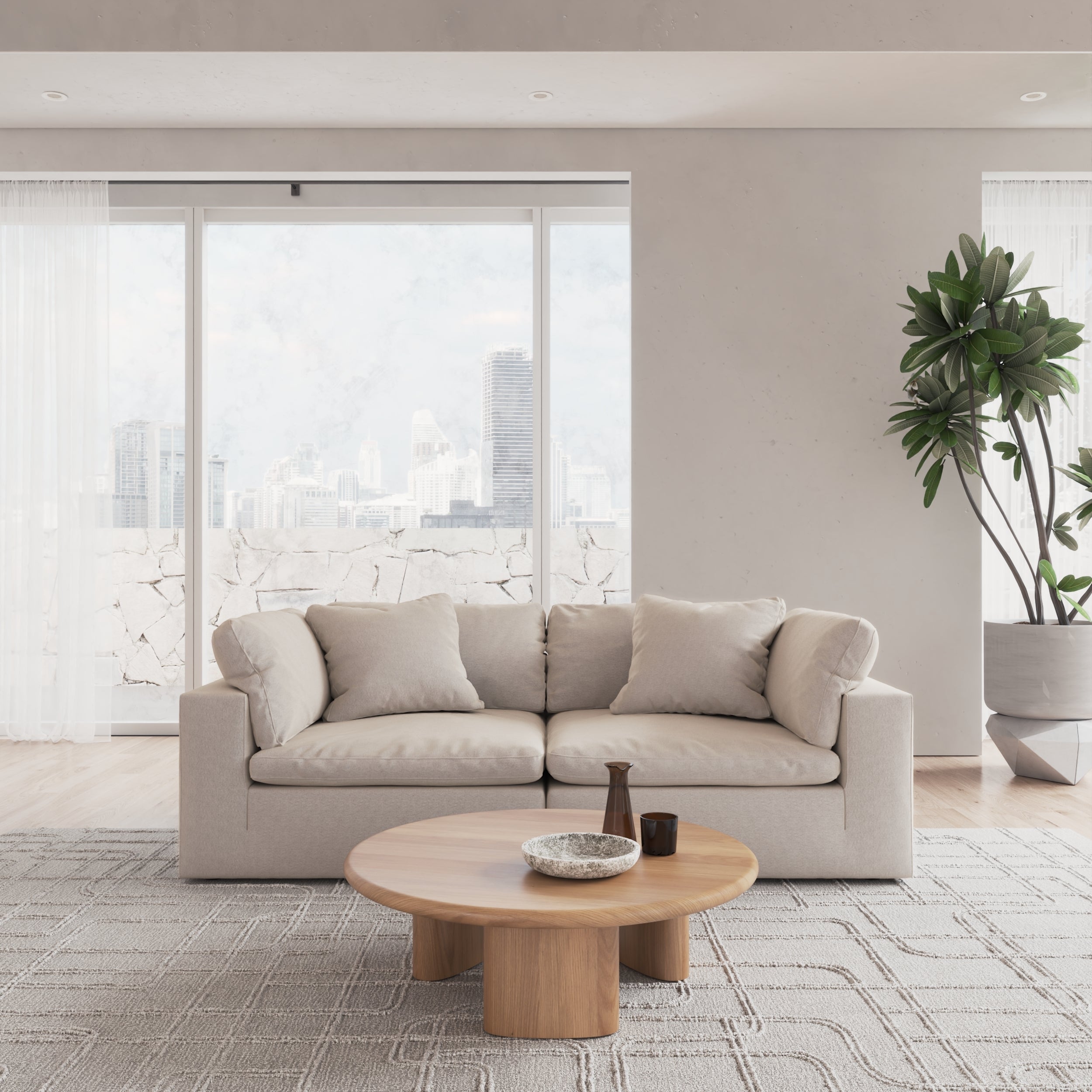 CloudForm™ 2-Seater Modular Sofa | Cream