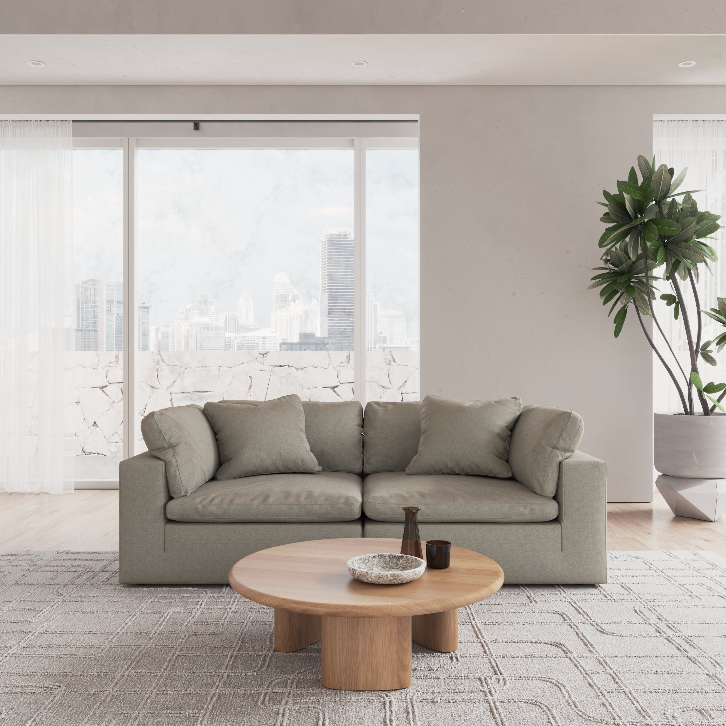 CloudForm™ 2-Seater Modular Sofa | Khaki