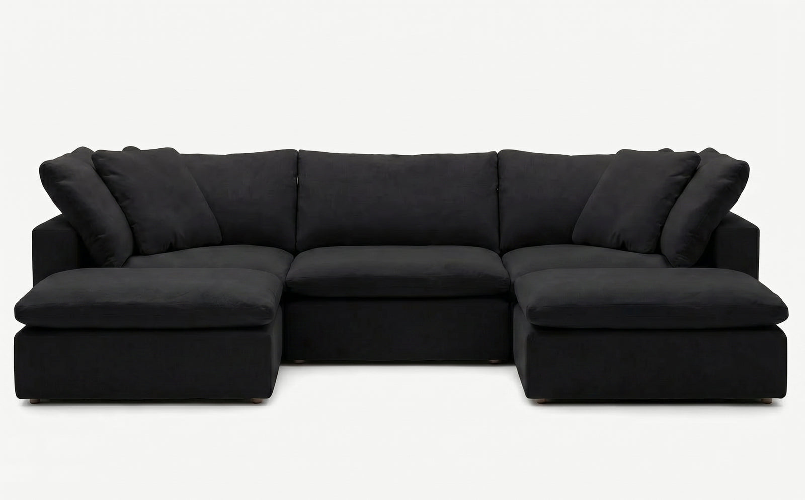Cloud Couch Luxe 5-Seater Modular U Sectional | Black