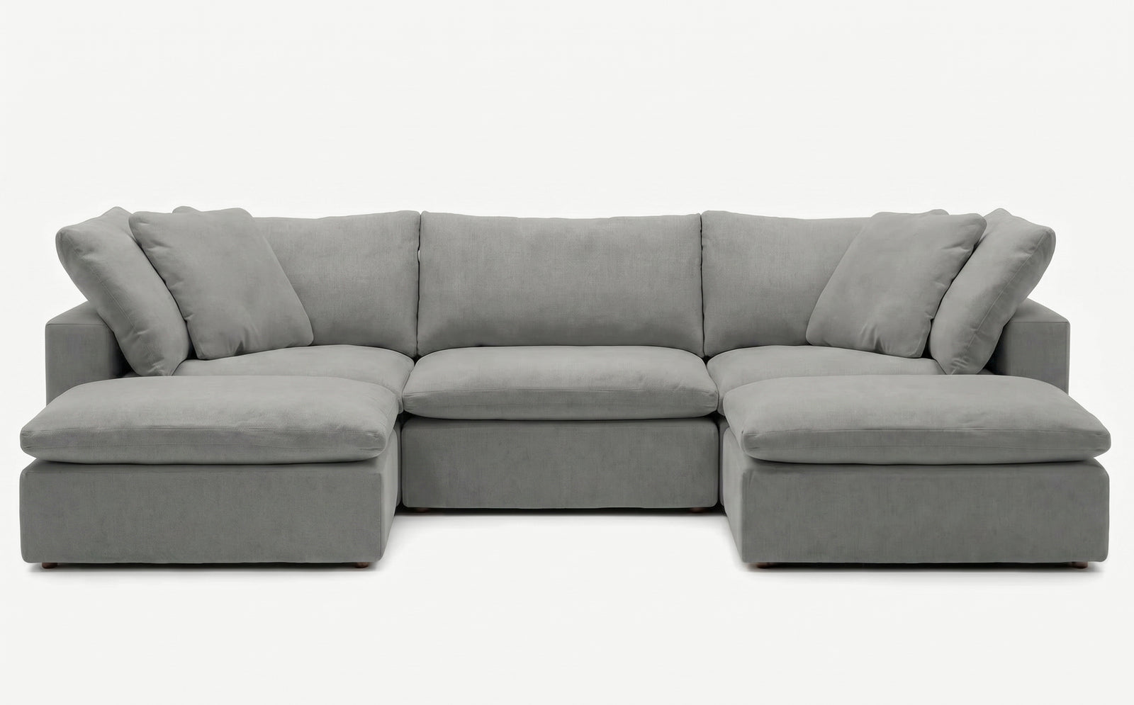 Cloud Couch Luxe 5-Seater Modular U Sectional | Gray