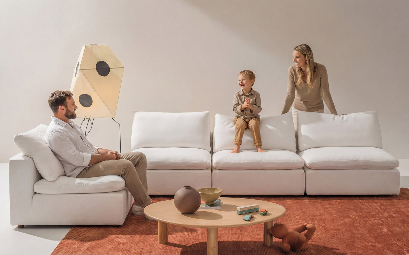 Cloud Couch 2-Seater Modular Loveseat | White