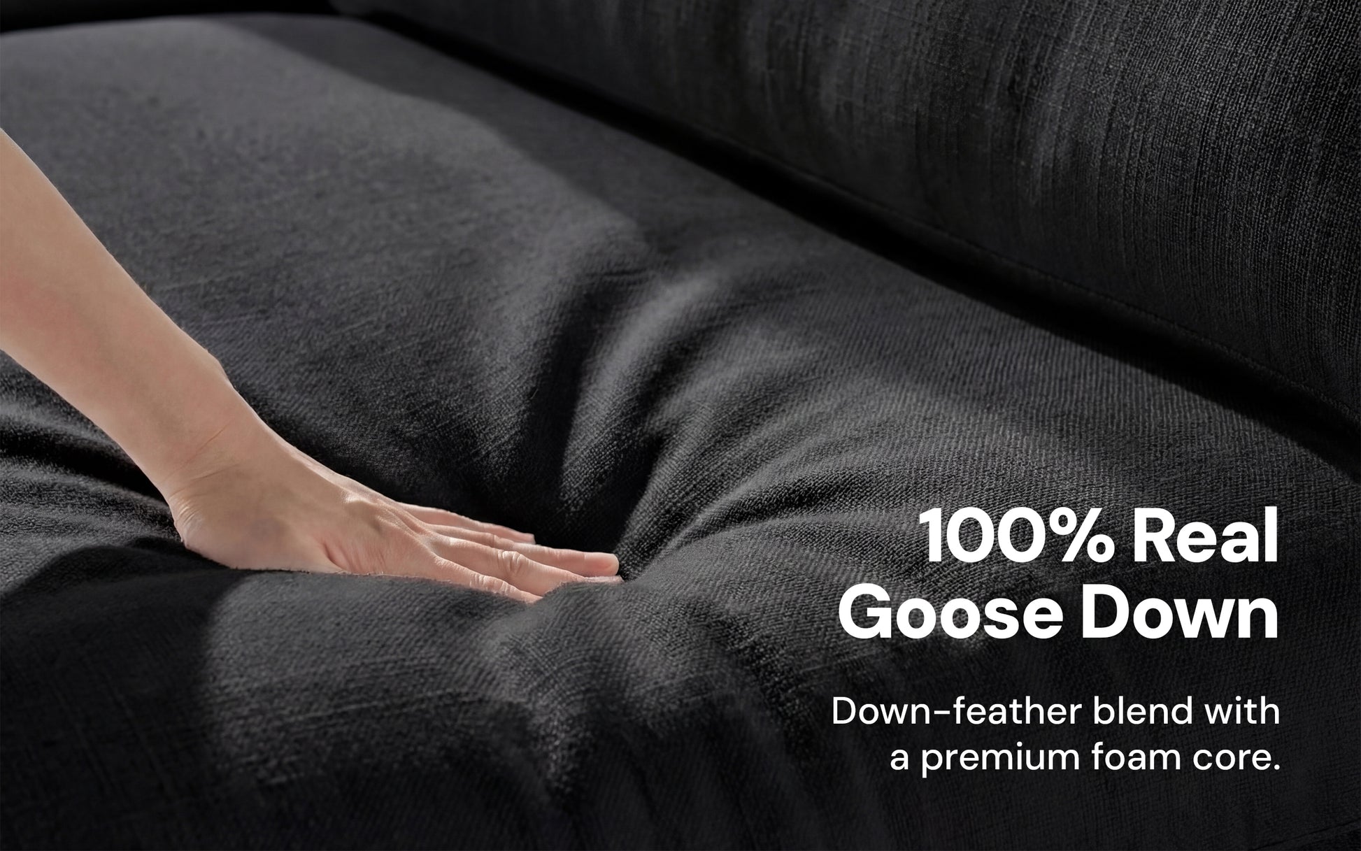 Cloud Couch Armless Modular Seater | Black