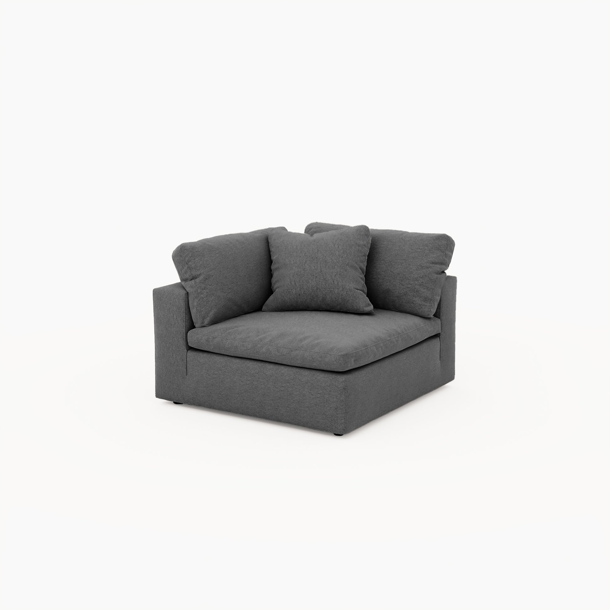 CloudForm™ 4-Seater + Ottoman Modular L-Sofa | Anthracite