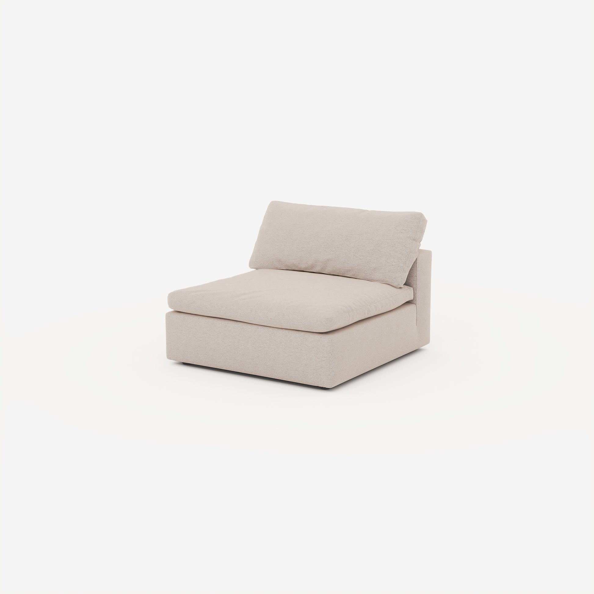 CloudForm™ 4-Seater + Ottoman Modular L-Sofa | Cream