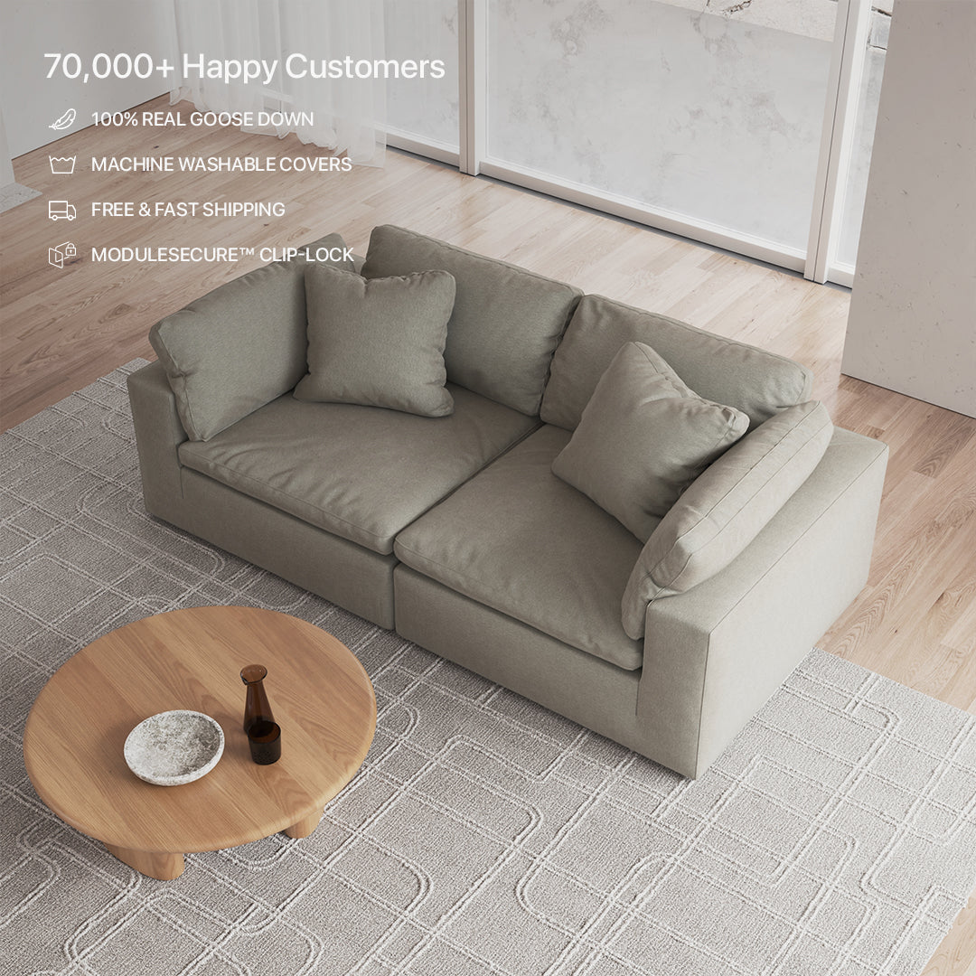 CloudForm™ 2-Seater Modular Sofa | Khaki