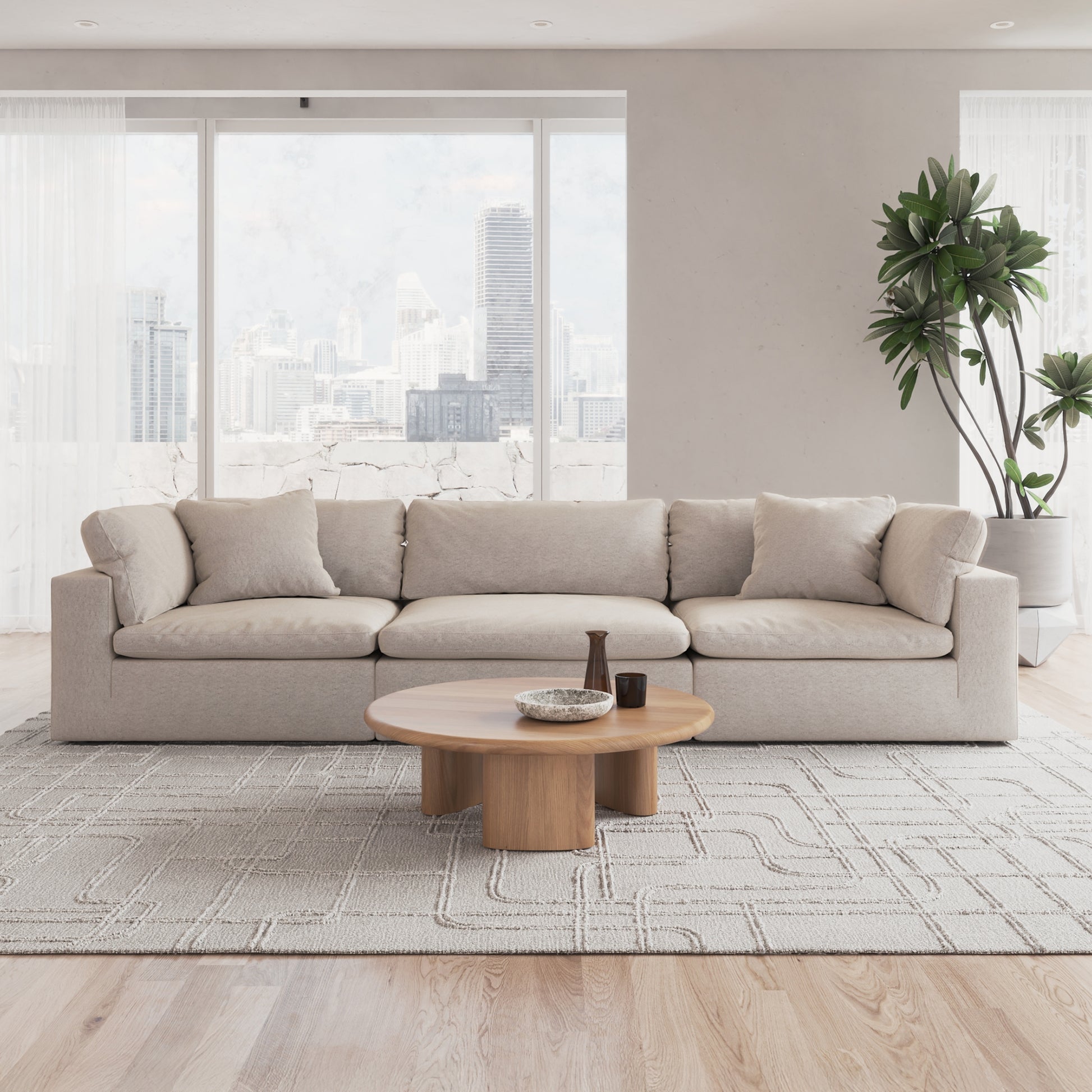 CloudForm™ 3-Seater Modular Sofa | Cream