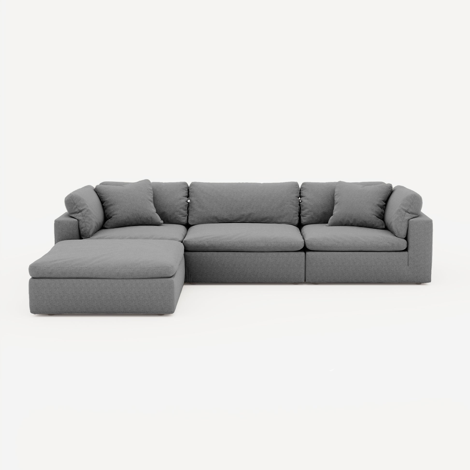 CloudForm™ 3-Seater + Ottoman Modular Sofa | Anthracite