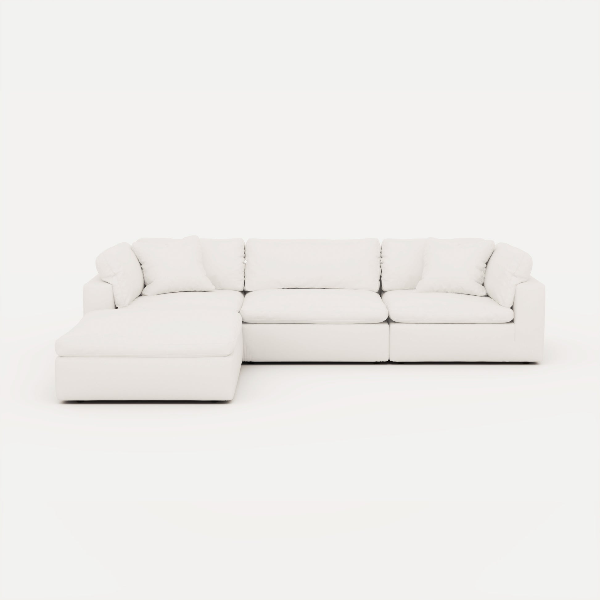 CloudForm™ 3-Seater + Ottoman Modular Sofa | White
