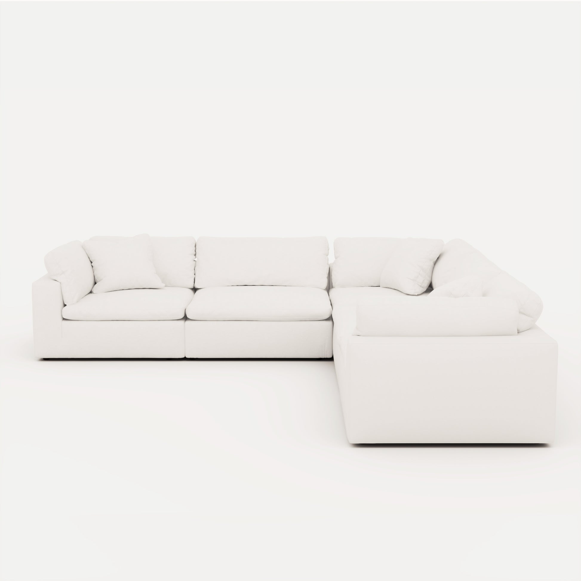 CloudForm™ 5-Seater Modular L-Sofa | White