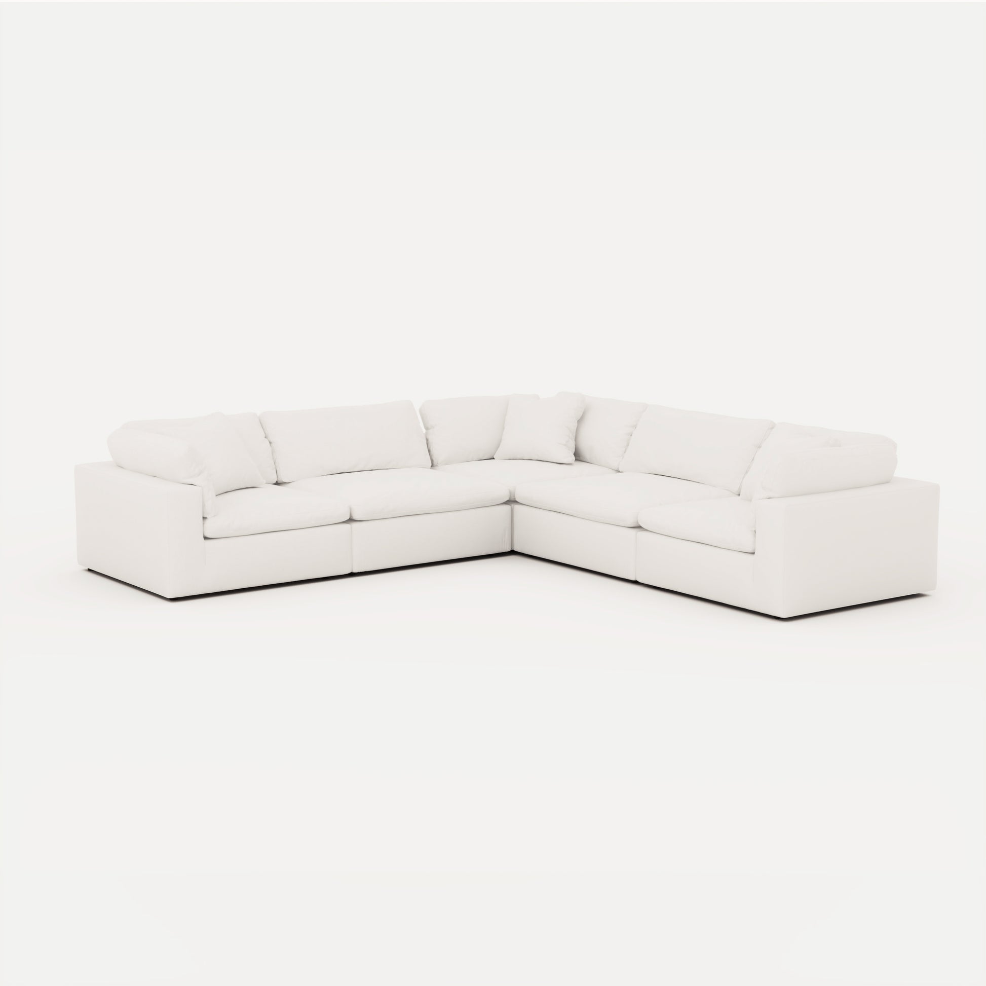 CloudForm™ 5-Seater Modular L-Sofa | White