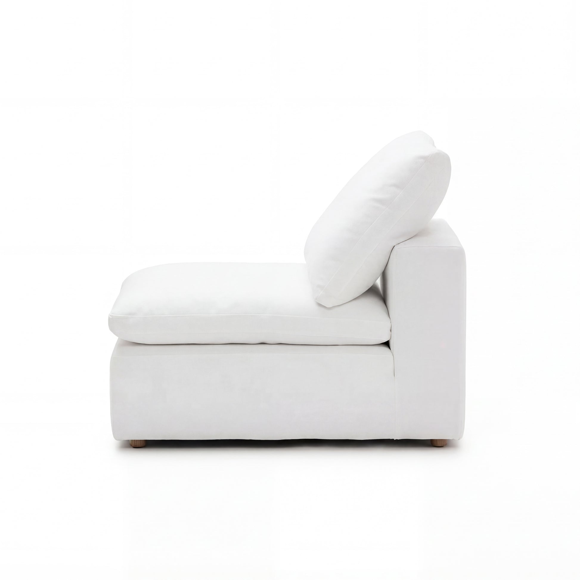 CloudForm™ Middle Armless Modular Sofa | White