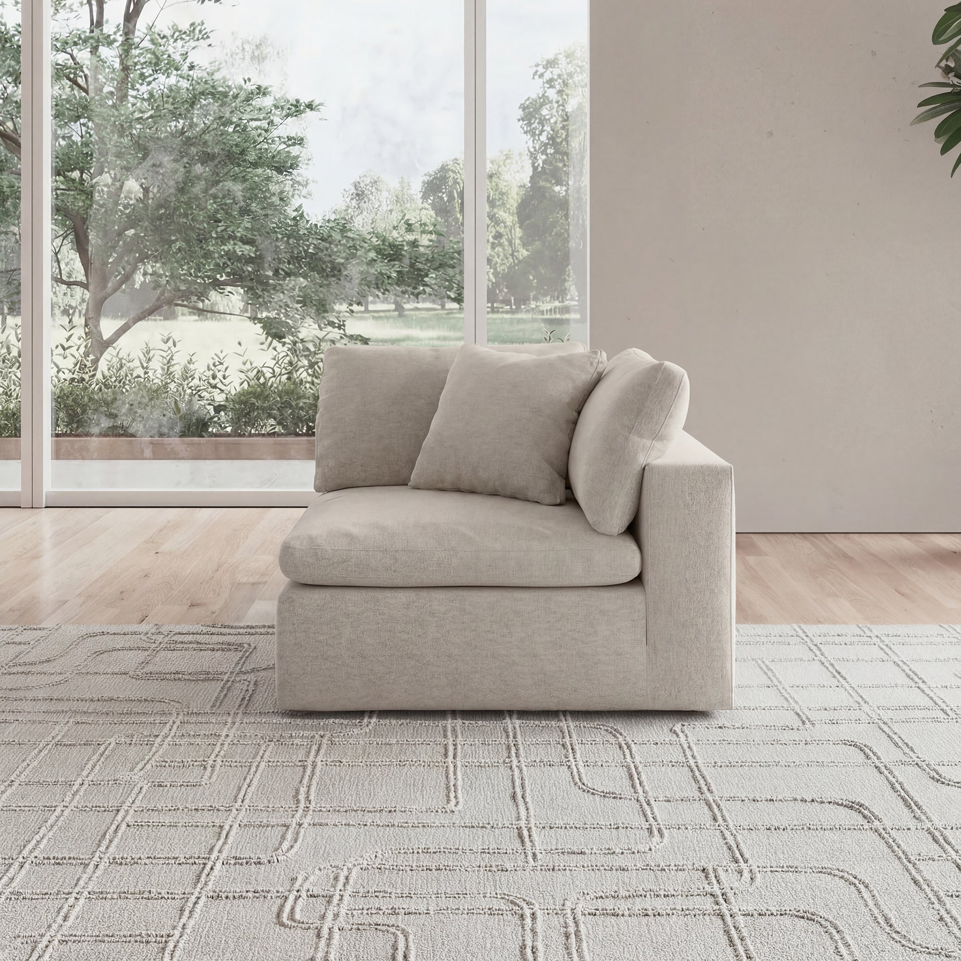 CloudForm™ Left Armrest Modular Sofa | Cream