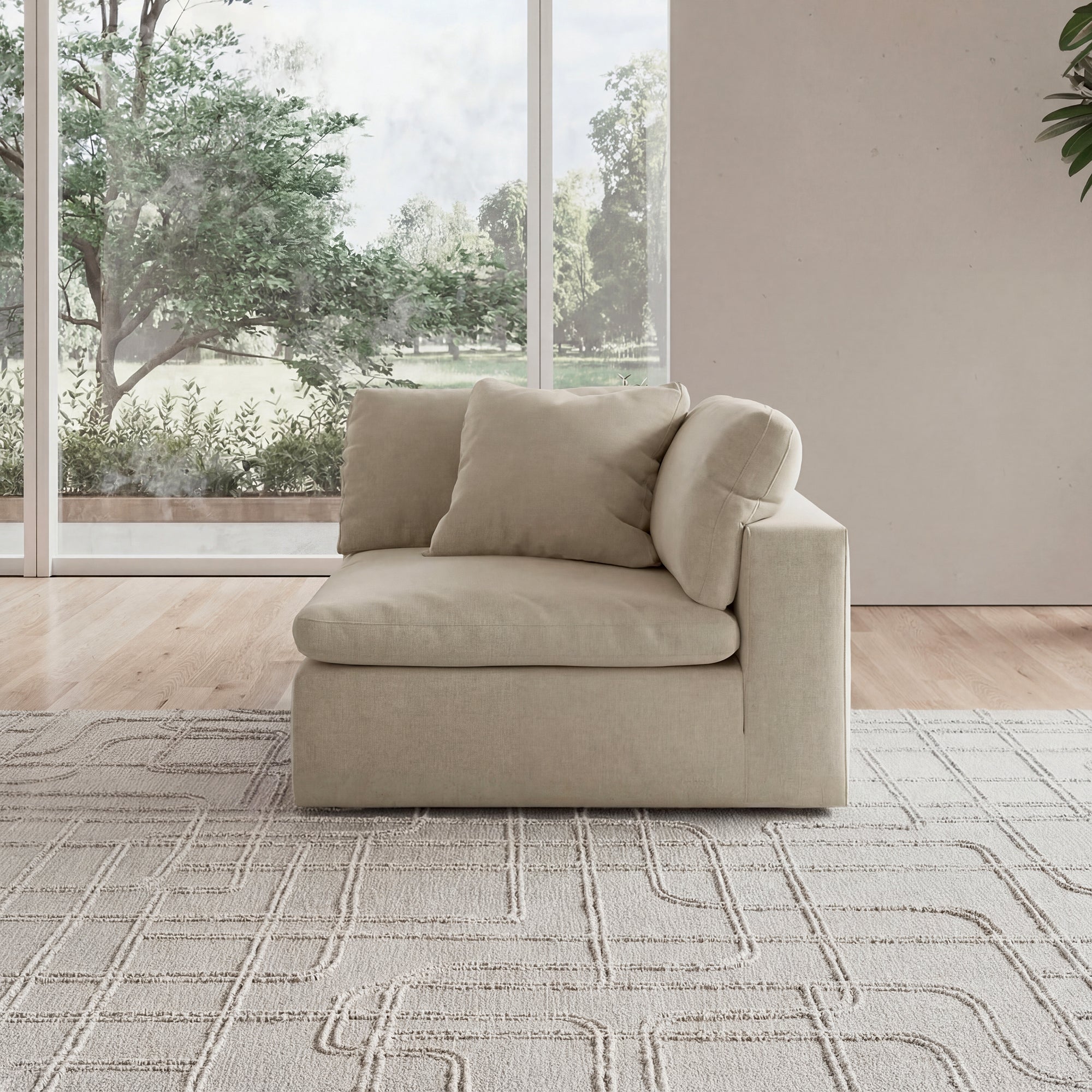 CloudForm™ Left Armrest Modular Sofa | Khaki