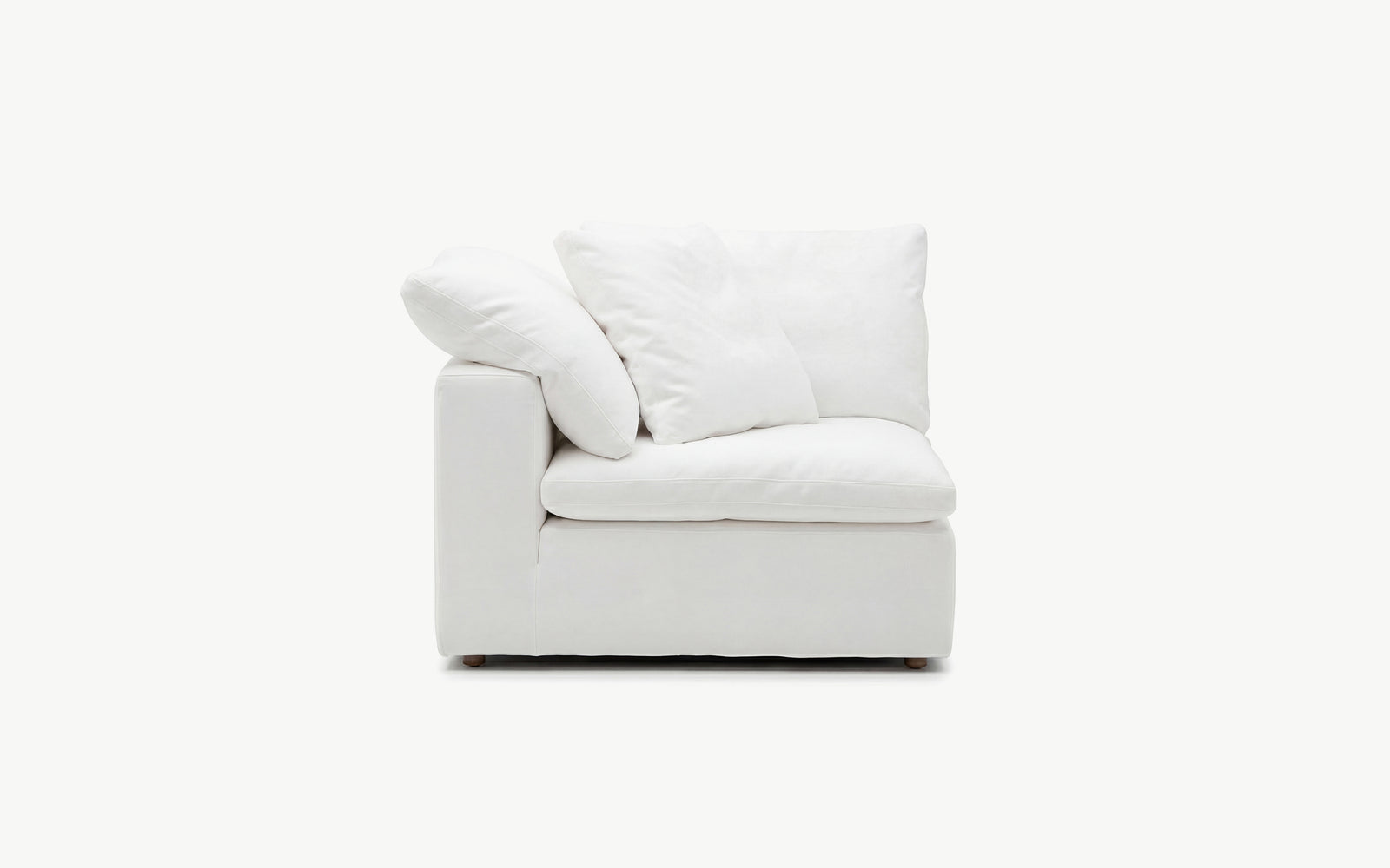 Cloud Couch Right Armrest Modular Seater | White