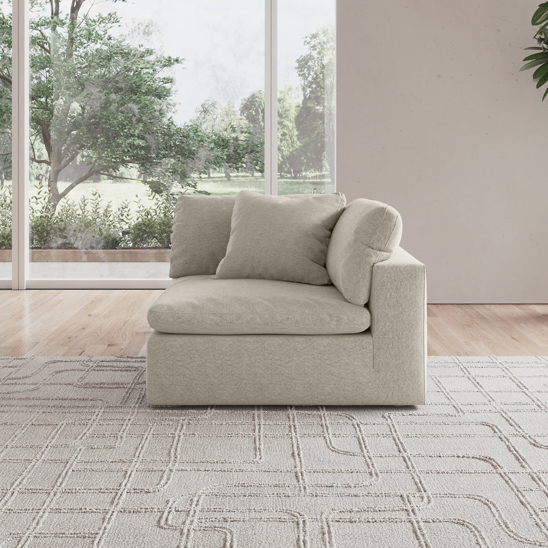 CloudForm™ Left Armrest Modular Sofa | Pearl