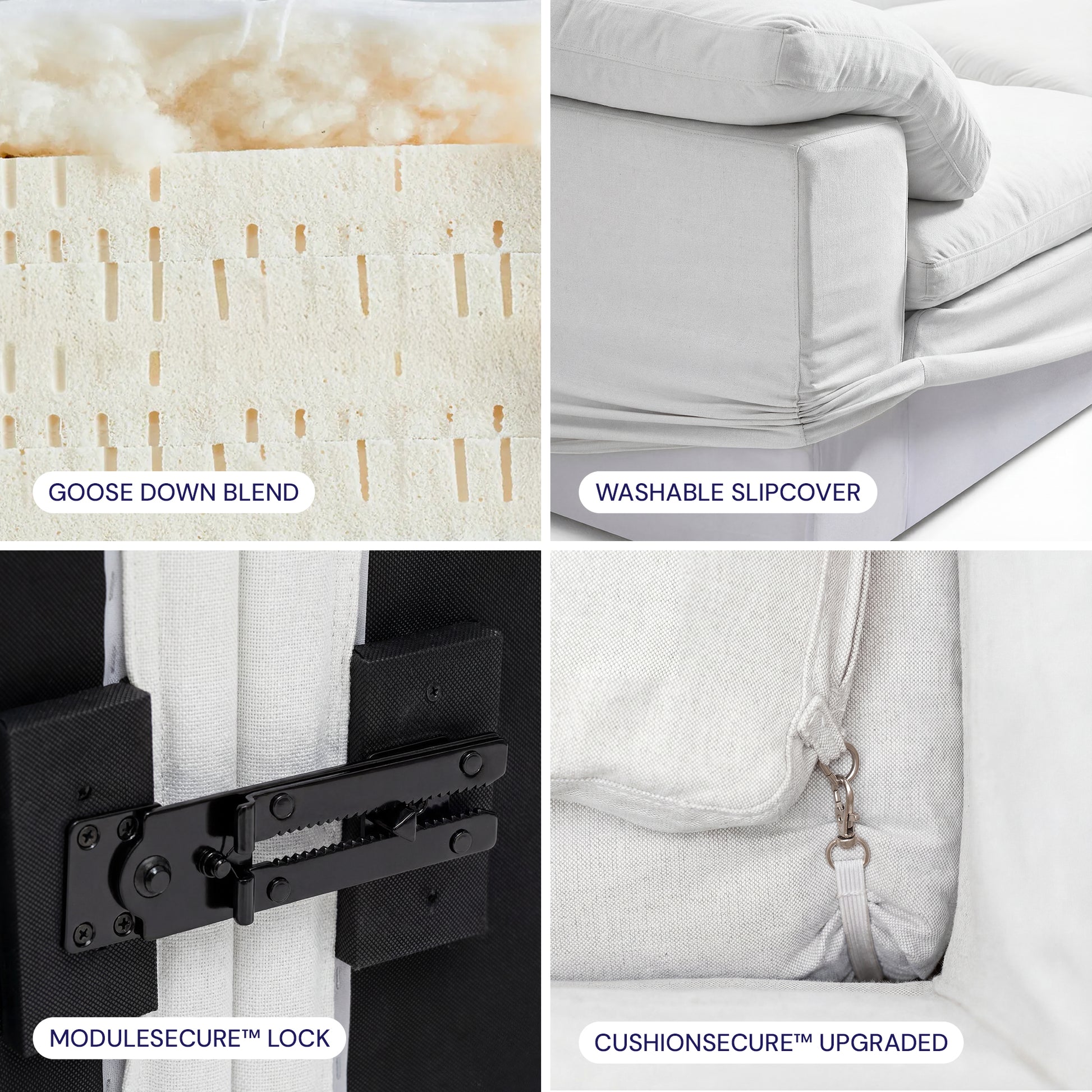 CloudForm™ Right Armrest Modular Sofa | White