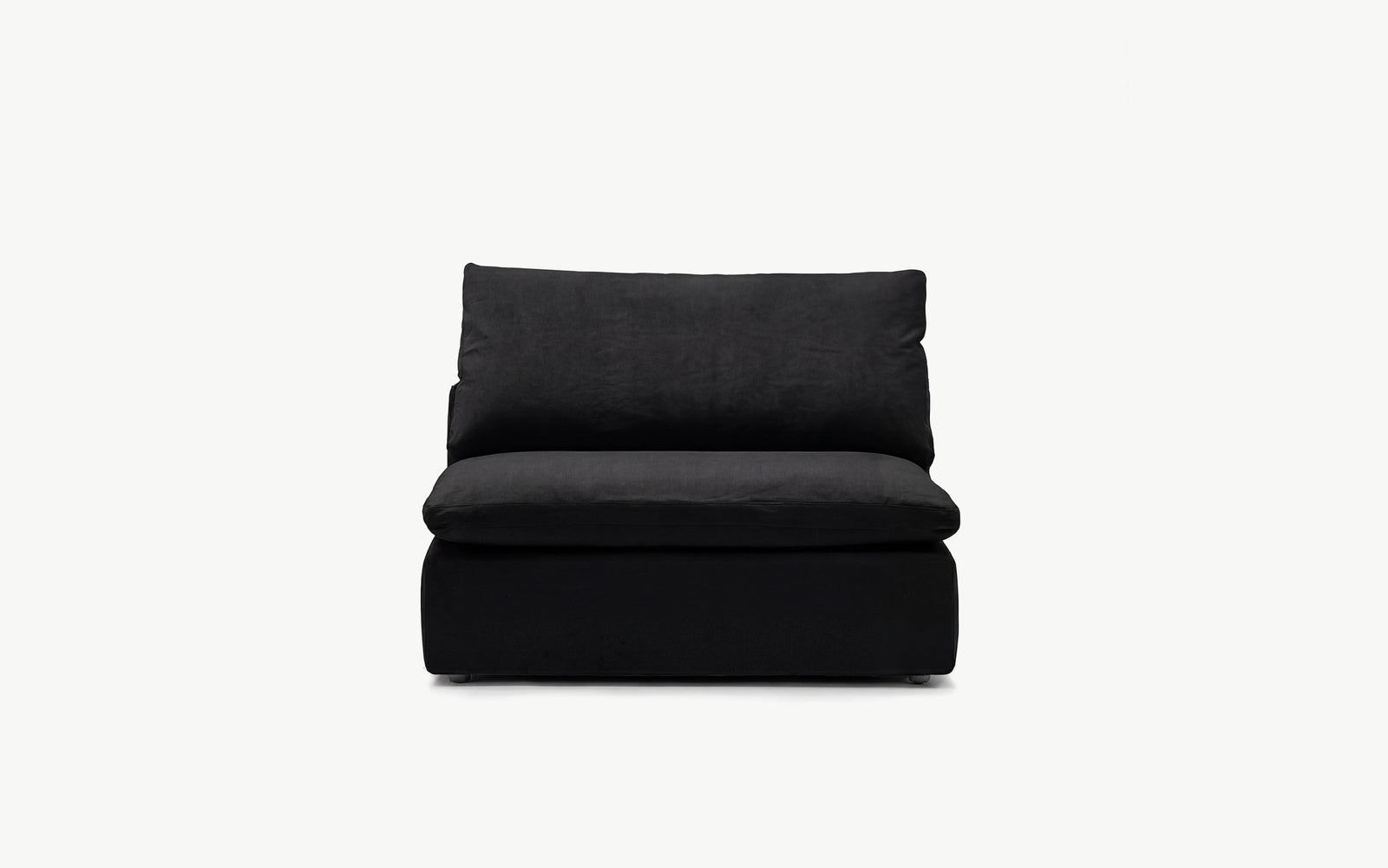 Cloud Couch Armless Modular Seater | Black
