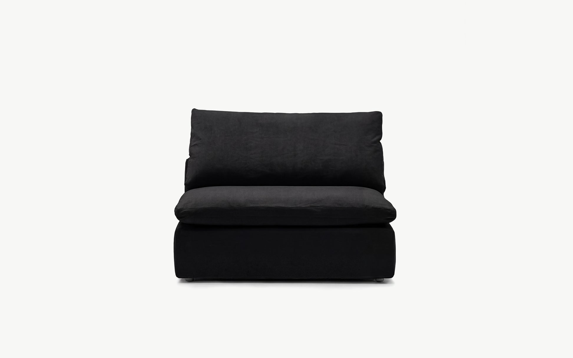 Cloud Couch Armless Modular Seater | Black