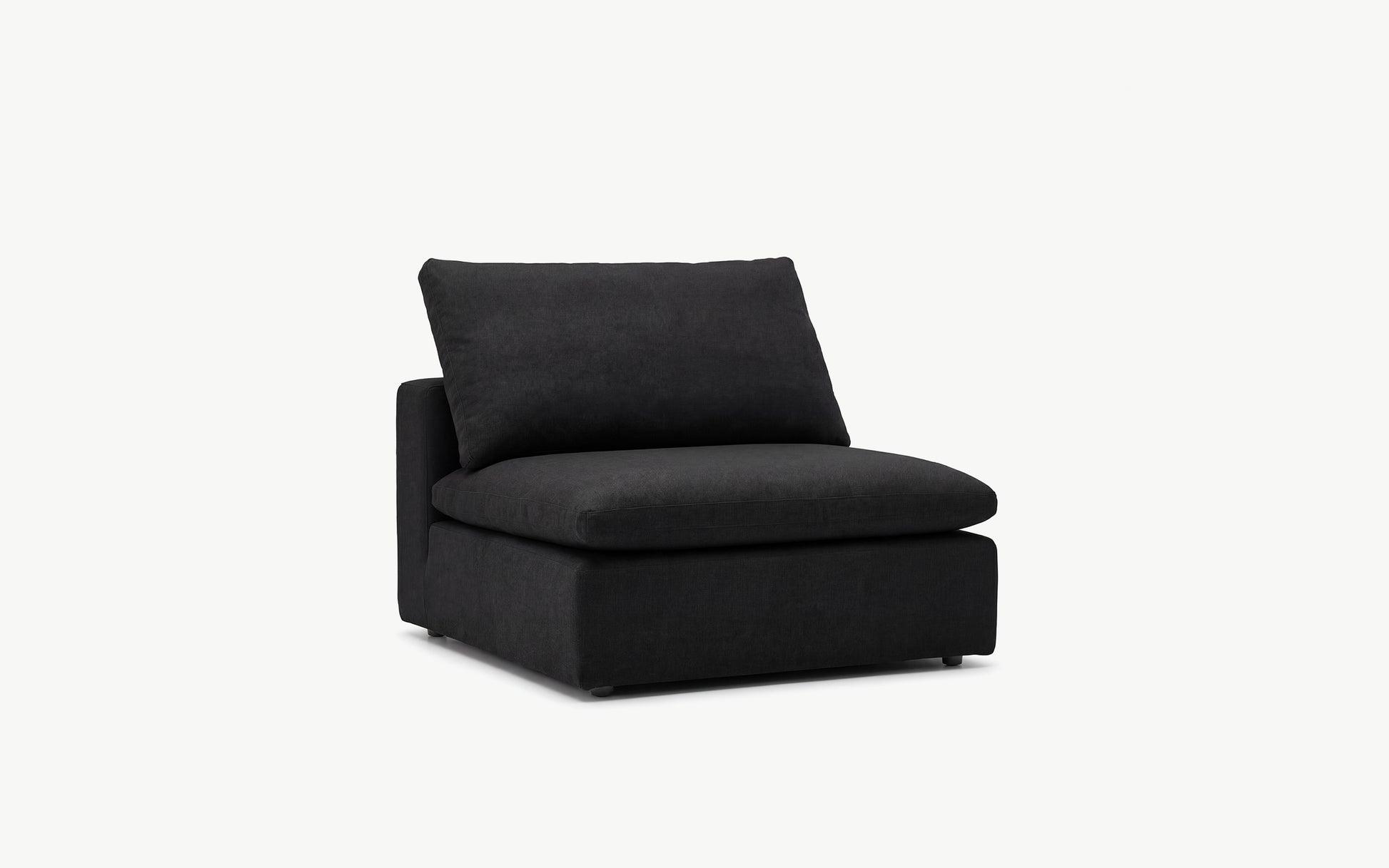 Cloud Couch Armless Modular Seater | Black