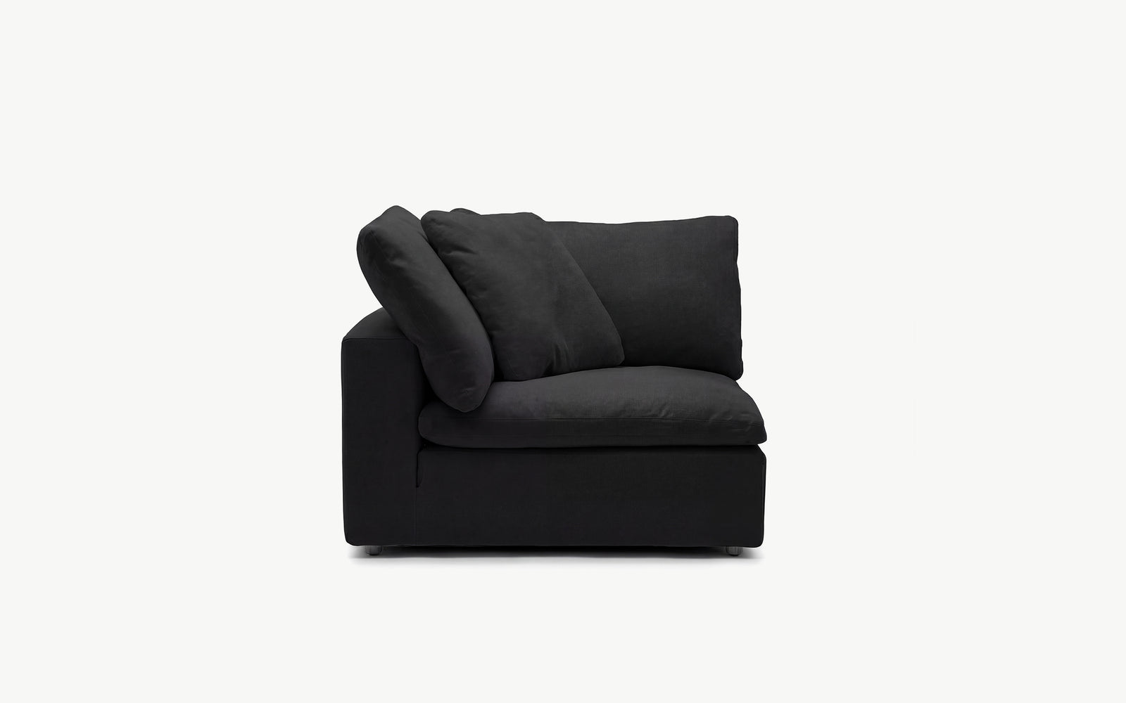 Cloud Couch Right Armrest Modular Seater | Black
