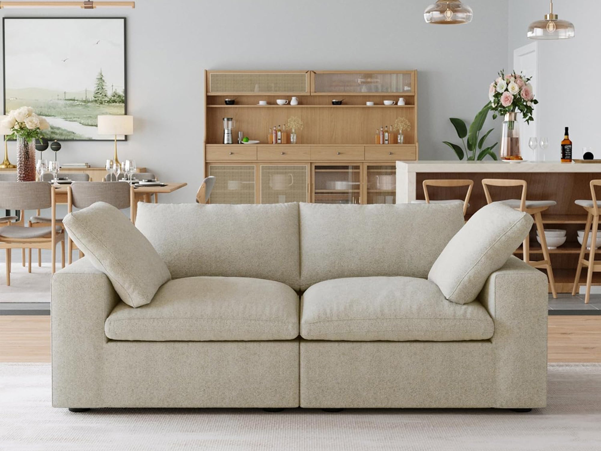 CloudForm™ 2-Seater Modular Sofa | Beige.