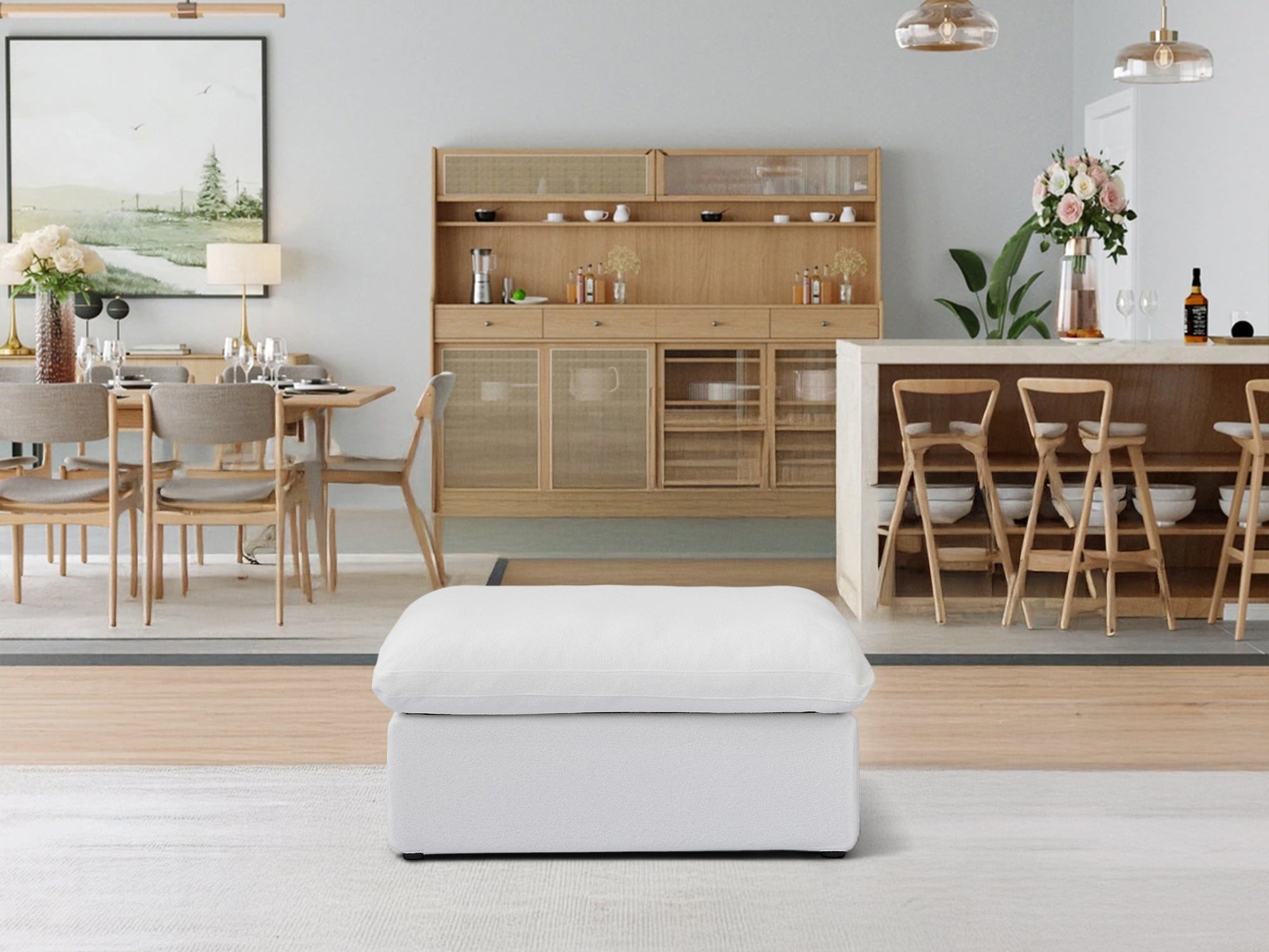 CloudForm™ Ottoman Modular Sofa | White.