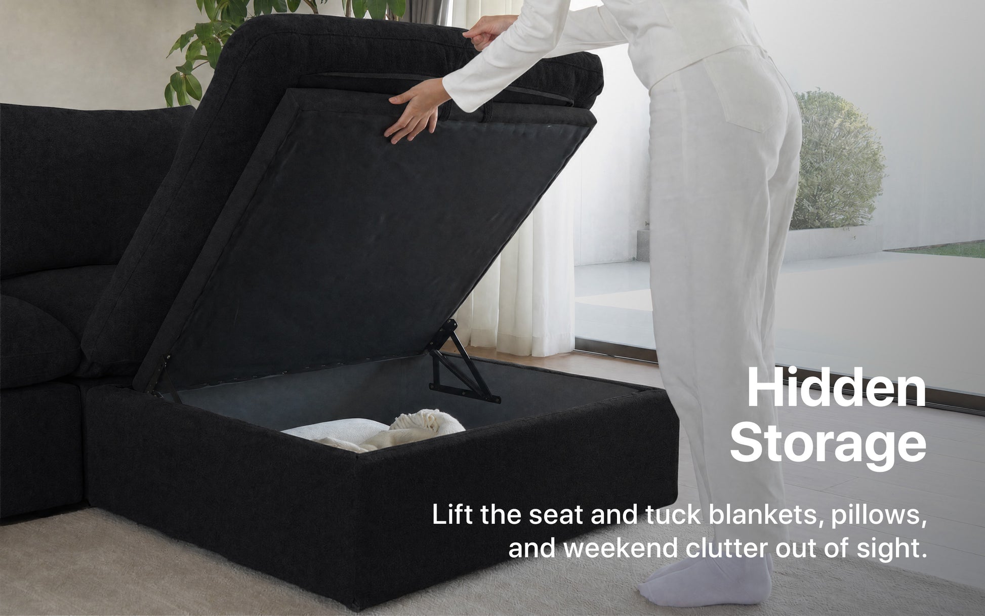 Cloud Couch 4-Seater Modular Sectional | Black