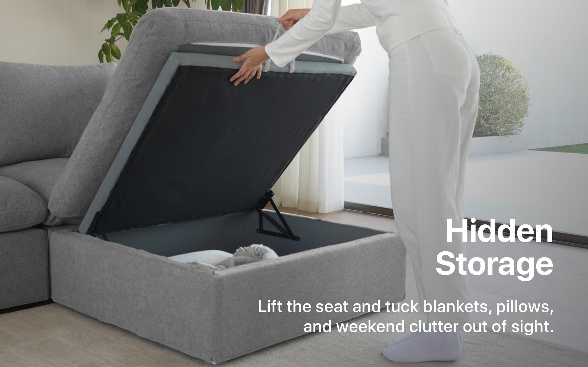 Cloud Couch Corner Modular Seater | Gray